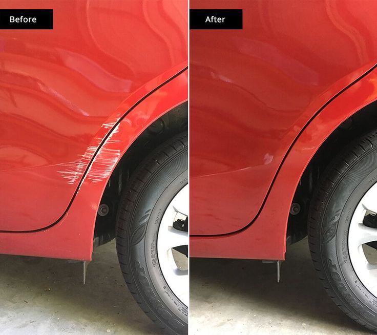 Scratch repair before and after
